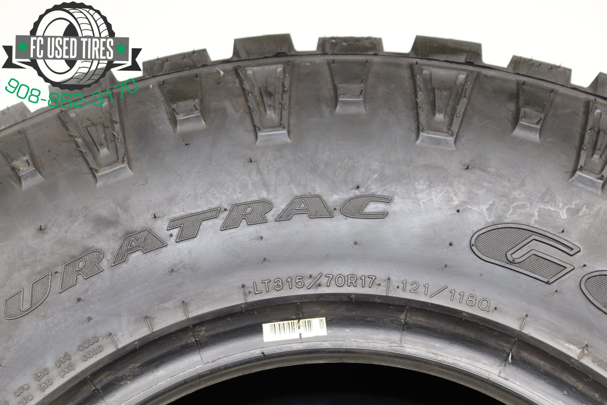 Goodyear Wrangler Duratrac 315/70R17 (121/118Q) 19/32 – Fc Used Tires